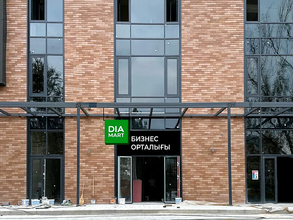 Фасадная вывеска DIA MART днём